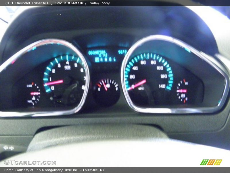 Gold Mist Metallic / Ebony/Ebony 2011 Chevrolet Traverse LT