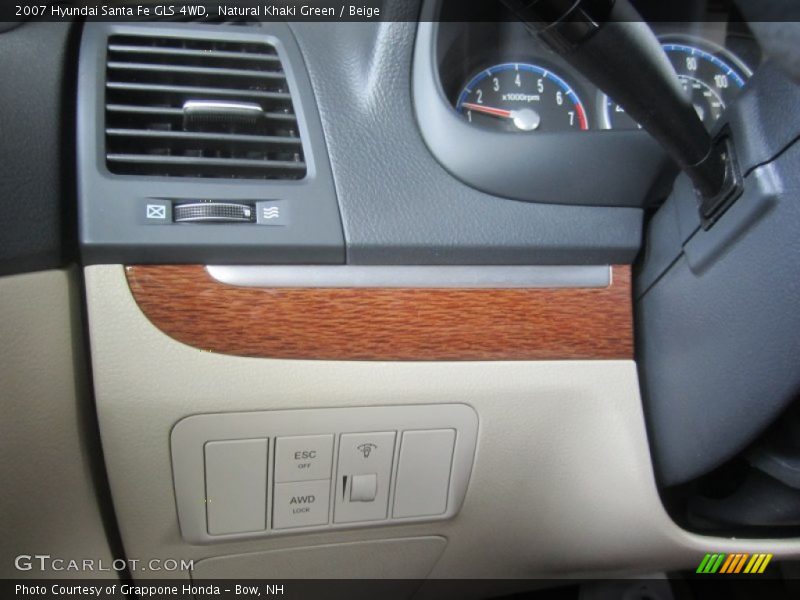 Natural Khaki Green / Beige 2007 Hyundai Santa Fe GLS 4WD