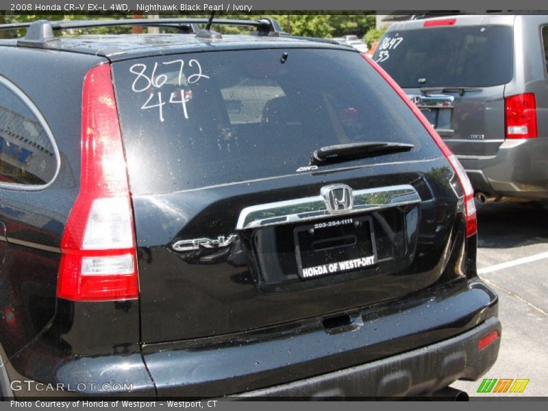 Nighthawk Black Pearl / Ivory 2008 Honda CR-V EX-L 4WD