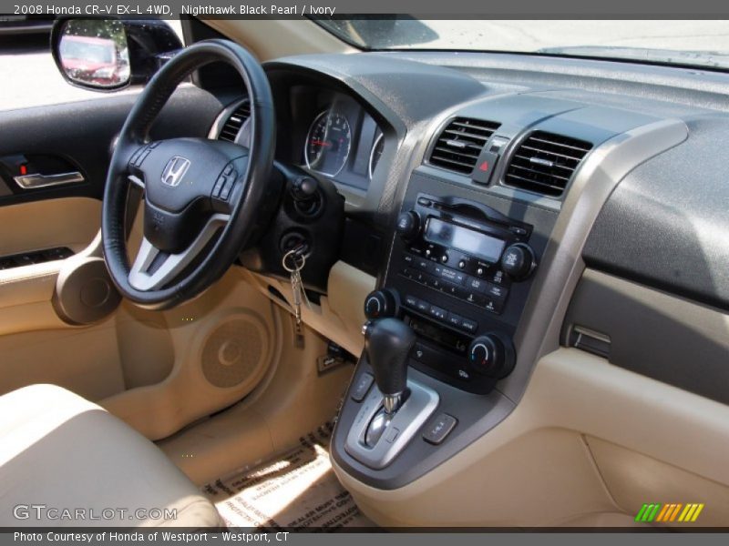 Nighthawk Black Pearl / Ivory 2008 Honda CR-V EX-L 4WD