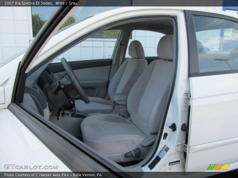 White / Gray 2007 Kia Spectra EX Sedan
