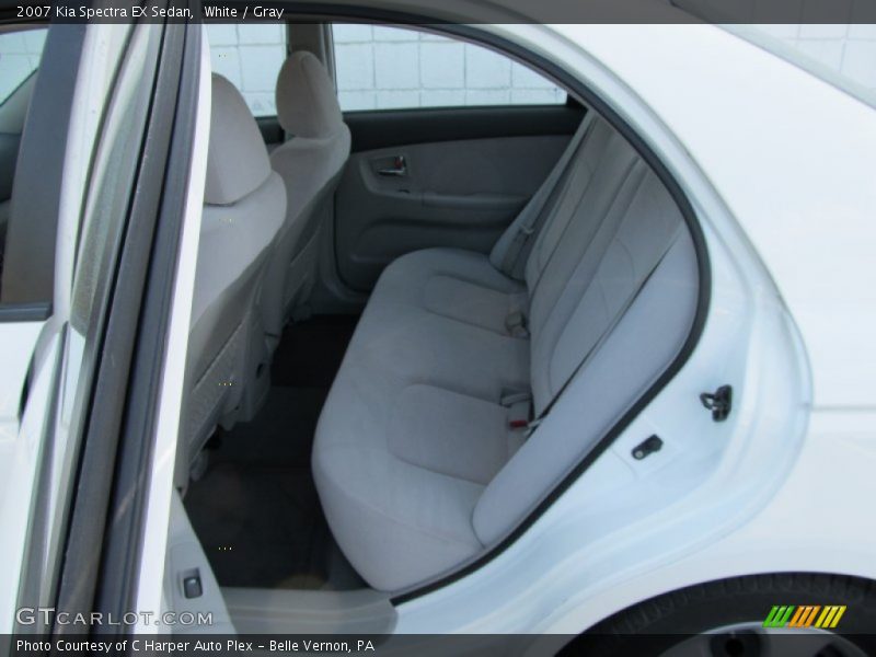 White / Gray 2007 Kia Spectra EX Sedan