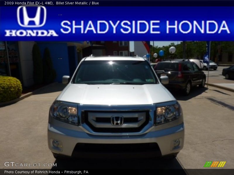 Billet Silver Metallic / Blue 2009 Honda Pilot EX-L 4WD