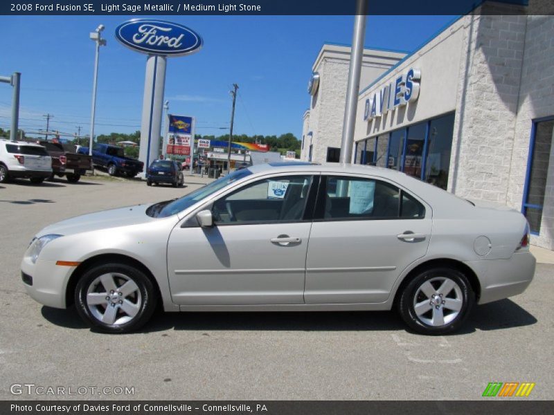 Light Sage Metallic / Medium Light Stone 2008 Ford Fusion SE