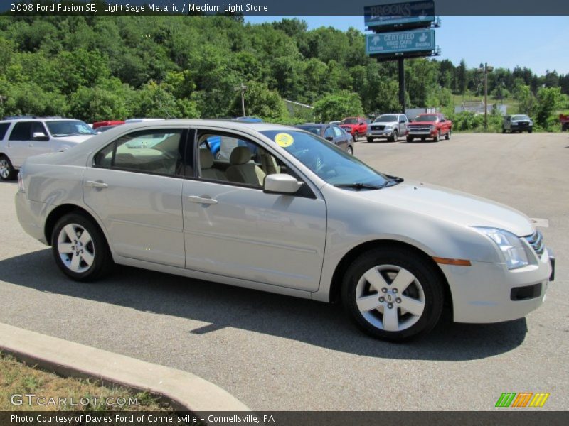 Light Sage Metallic / Medium Light Stone 2008 Ford Fusion SE