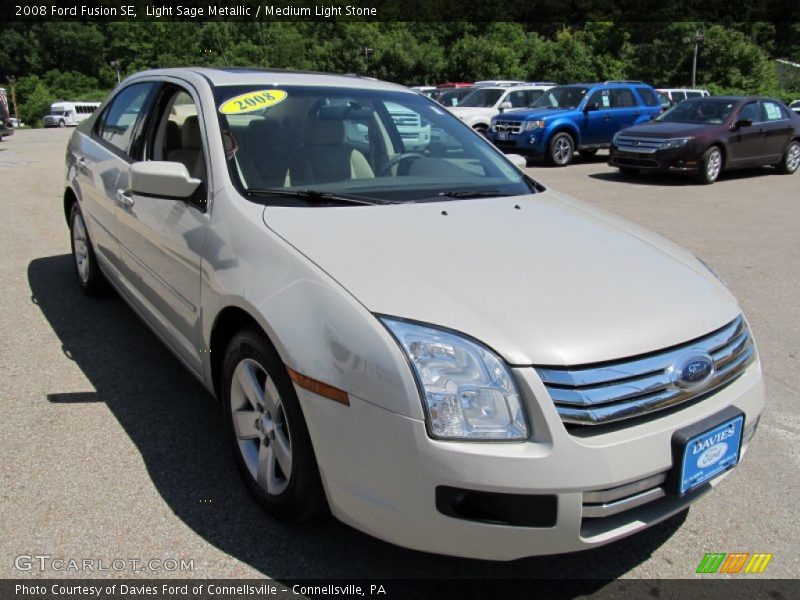 Light Sage Metallic / Medium Light Stone 2008 Ford Fusion SE