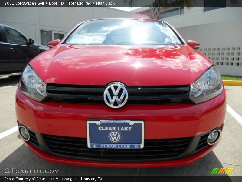 Tornado Red / Titan Black 2011 Volkswagen Golf 4 Door TDI