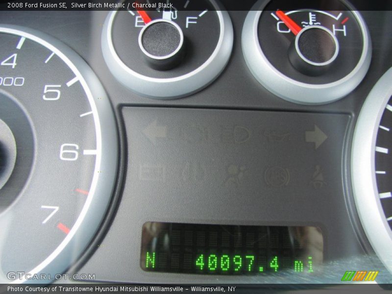 Silver Birch Metallic / Charcoal Black 2008 Ford Fusion SE