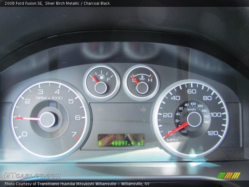 Silver Birch Metallic / Charcoal Black 2008 Ford Fusion SE