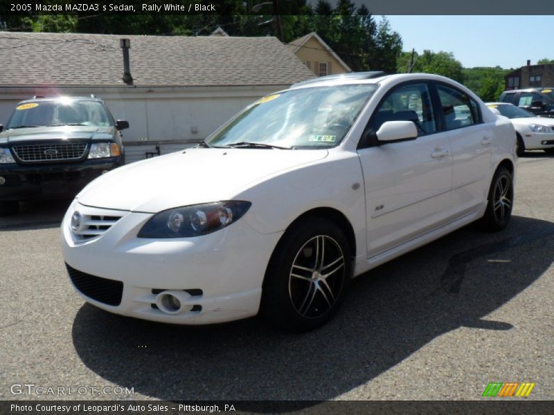 Rally White / Black 2005 Mazda MAZDA3 s Sedan