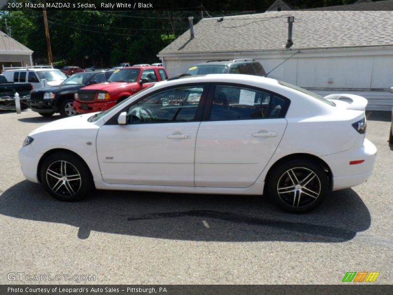 Rally White / Black 2005 Mazda MAZDA3 s Sedan