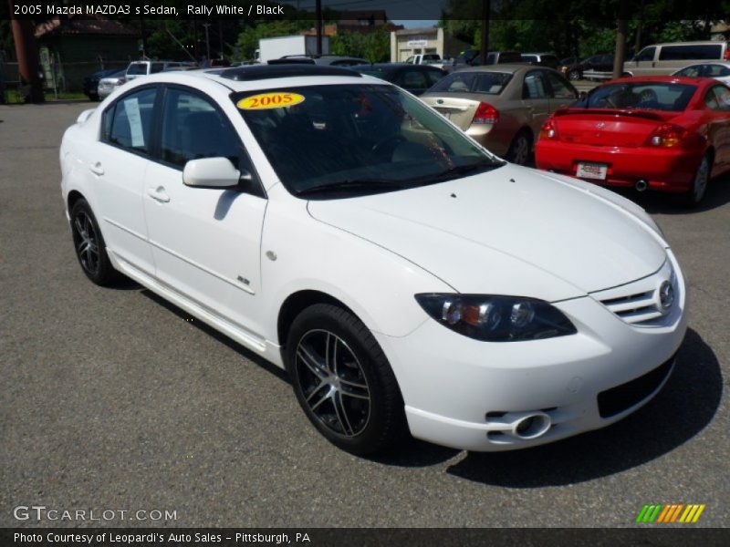 Rally White / Black 2005 Mazda MAZDA3 s Sedan