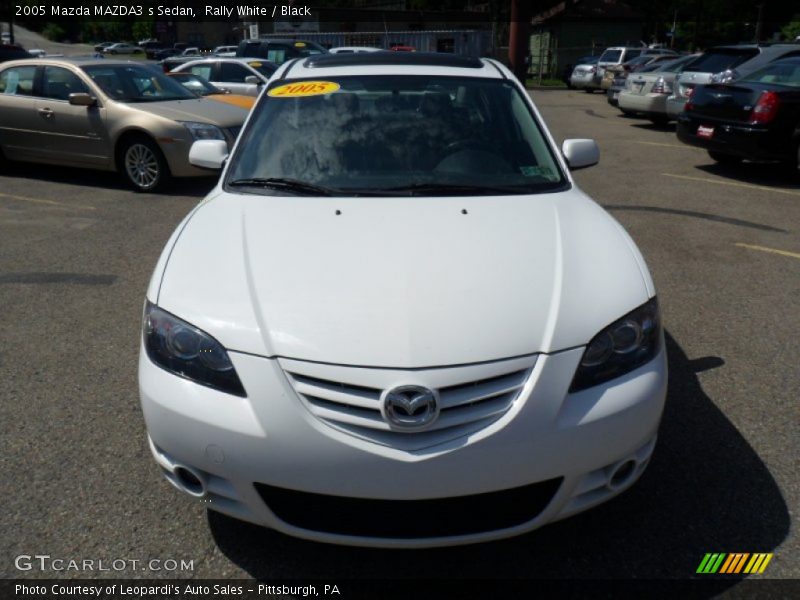 Rally White / Black 2005 Mazda MAZDA3 s Sedan