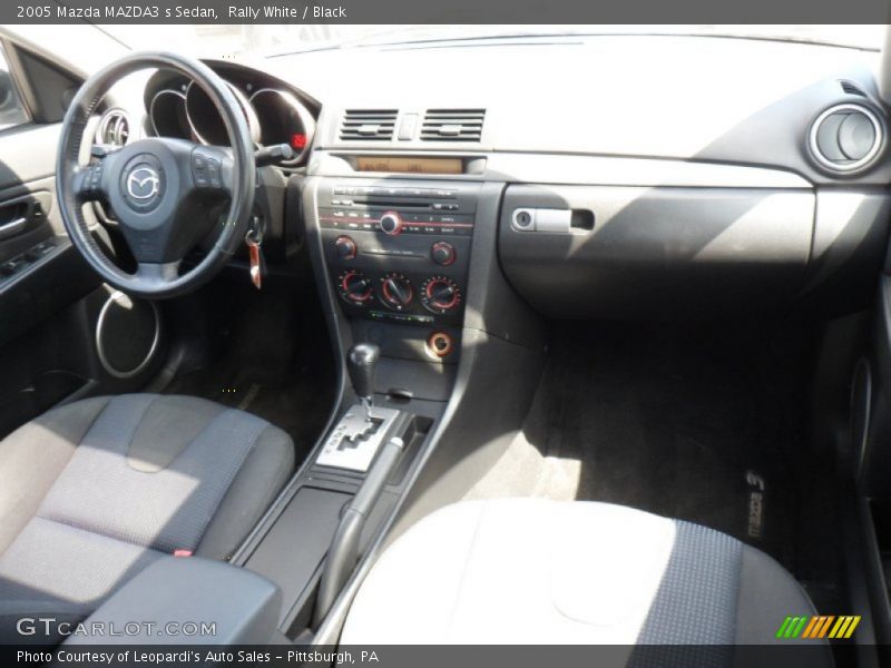Rally White / Black 2005 Mazda MAZDA3 s Sedan
