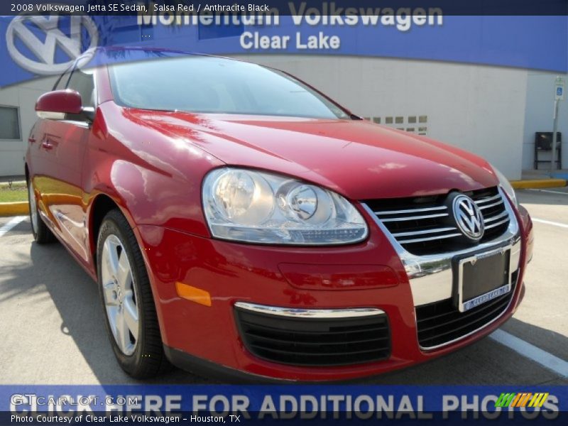 Salsa Red / Anthracite Black 2008 Volkswagen Jetta SE Sedan