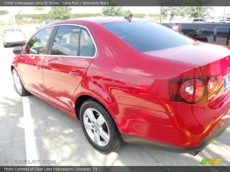 Salsa Red / Anthracite Black 2008 Volkswagen Jetta SE Sedan