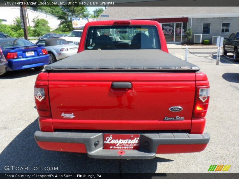 Bright Red / Dark Graphite 2002 Ford Ranger Edge SuperCab