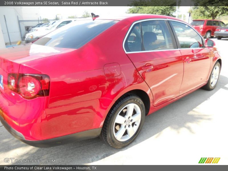 Salsa Red / Anthracite Black 2008 Volkswagen Jetta SE Sedan