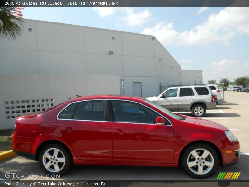Salsa Red / Anthracite Black 2008 Volkswagen Jetta SE Sedan