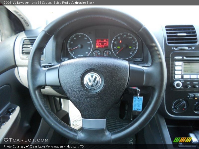 Salsa Red / Anthracite Black 2008 Volkswagen Jetta SE Sedan