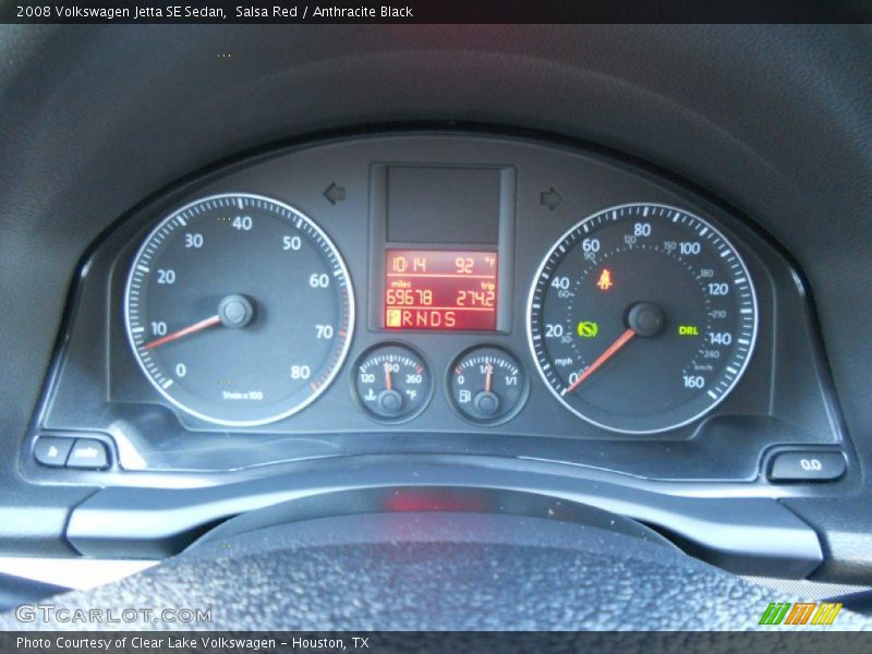 Salsa Red / Anthracite Black 2008 Volkswagen Jetta SE Sedan