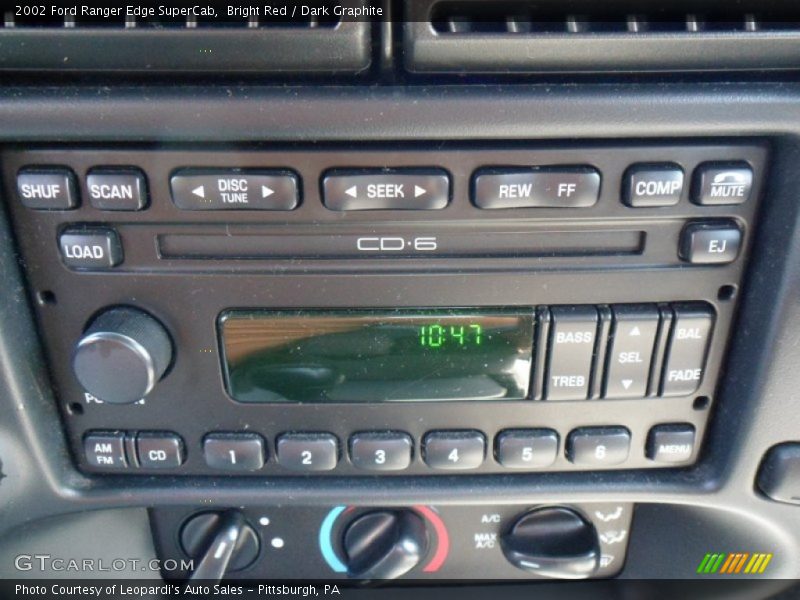 Bright Red / Dark Graphite 2002 Ford Ranger Edge SuperCab