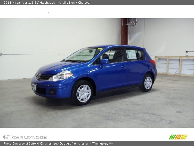 Metallic Blue / Charcoal 2011 Nissan Versa 1.8 S Hatchback