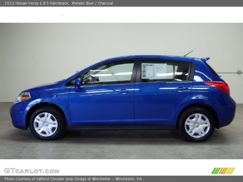 Metallic Blue / Charcoal 2011 Nissan Versa 1.8 S Hatchback