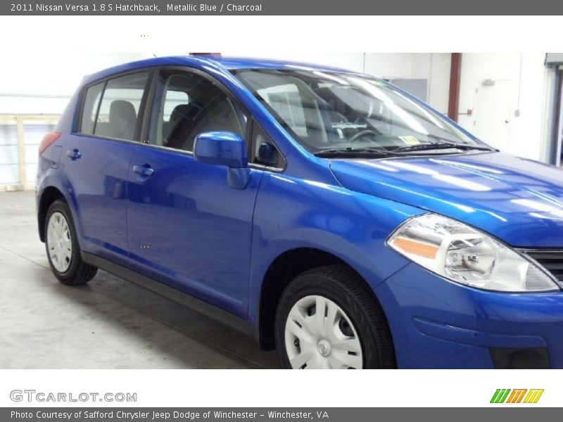 Metallic Blue / Charcoal 2011 Nissan Versa 1.8 S Hatchback