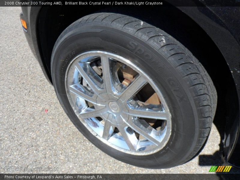 Brilliant Black Crystal Pearl / Dark Khaki/Light Graystone 2008 Chrysler 300 Touring AWD