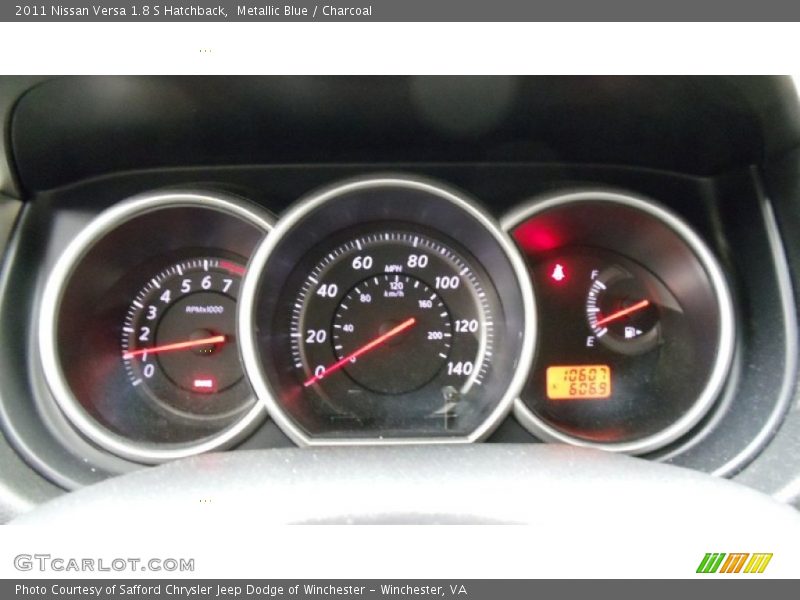 Metallic Blue / Charcoal 2011 Nissan Versa 1.8 S Hatchback