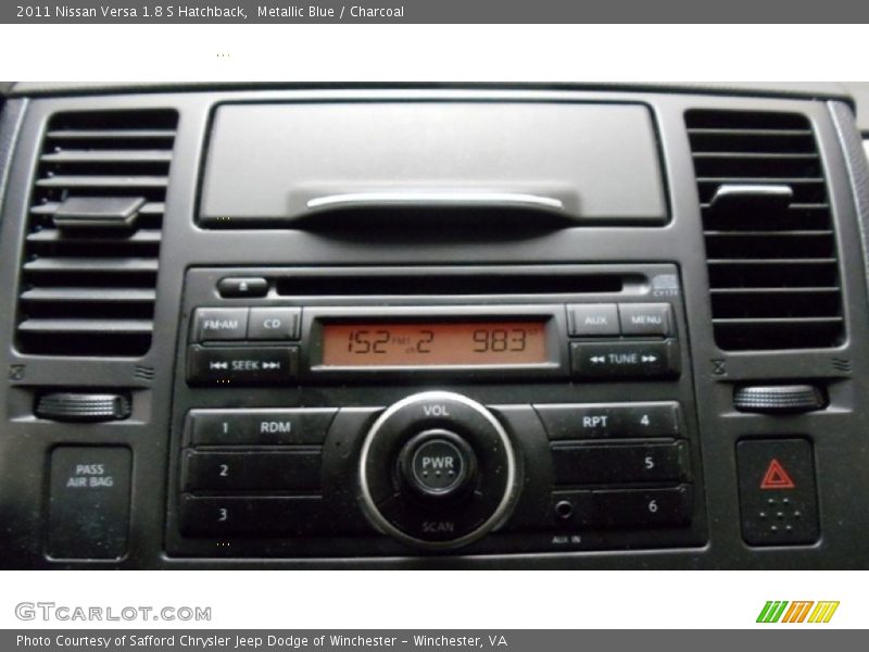 Metallic Blue / Charcoal 2011 Nissan Versa 1.8 S Hatchback