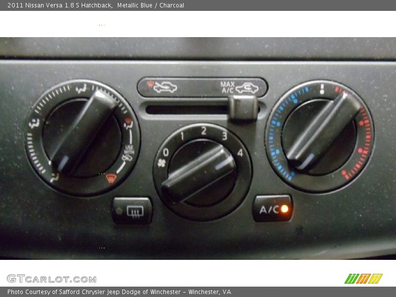 Metallic Blue / Charcoal 2011 Nissan Versa 1.8 S Hatchback