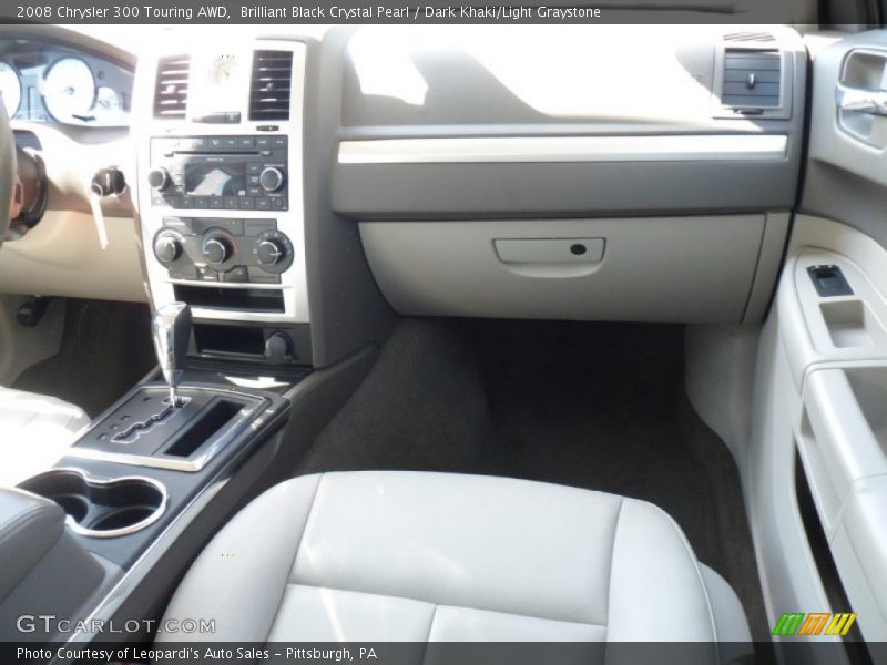 Brilliant Black Crystal Pearl / Dark Khaki/Light Graystone 2008 Chrysler 300 Touring AWD