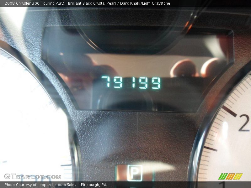 Brilliant Black Crystal Pearl / Dark Khaki/Light Graystone 2008 Chrysler 300 Touring AWD