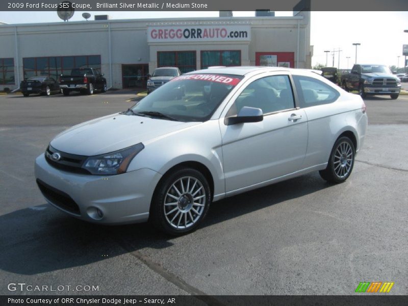 Brilliant Silver Metallic / Medium Stone 2009 Ford Focus SES Coupe