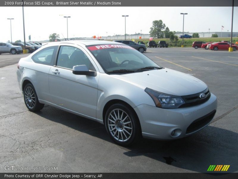 Brilliant Silver Metallic / Medium Stone 2009 Ford Focus SES Coupe