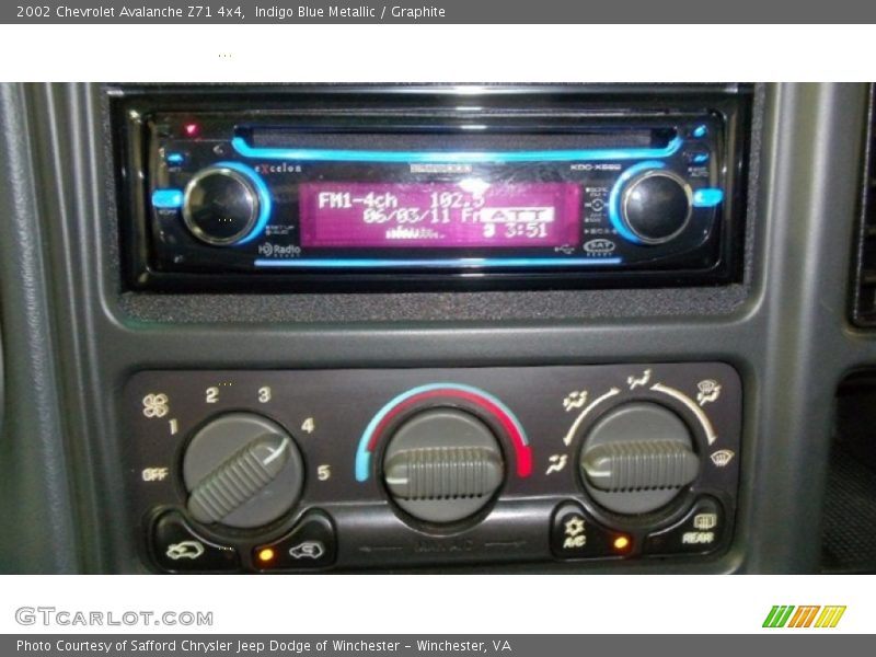 Indigo Blue Metallic / Graphite 2002 Chevrolet Avalanche Z71 4x4