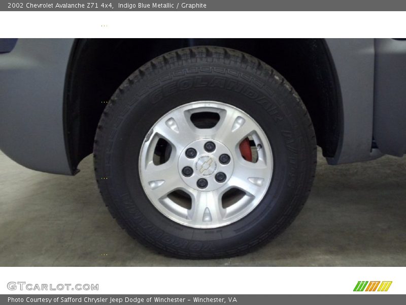 Indigo Blue Metallic / Graphite 2002 Chevrolet Avalanche Z71 4x4