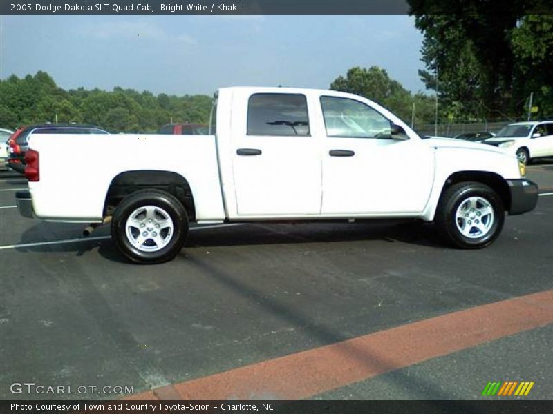 Bright White / Khaki 2005 Dodge Dakota SLT Quad Cab