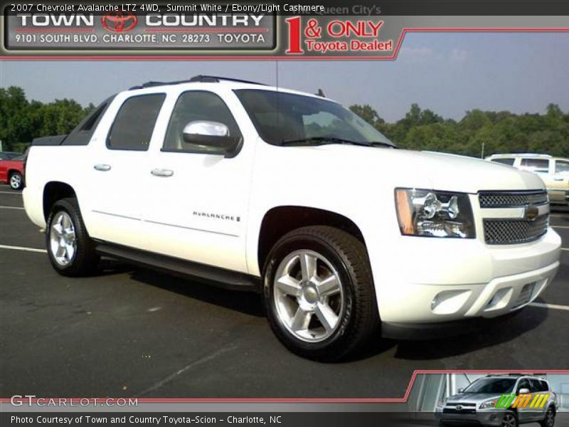 Summit White / Ebony/Light Cashmere 2007 Chevrolet Avalanche LTZ 4WD