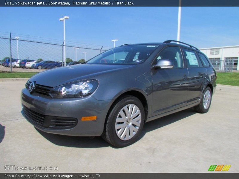 Platinum Gray Metallic / Titan Black 2011 Volkswagen Jetta S SportWagen