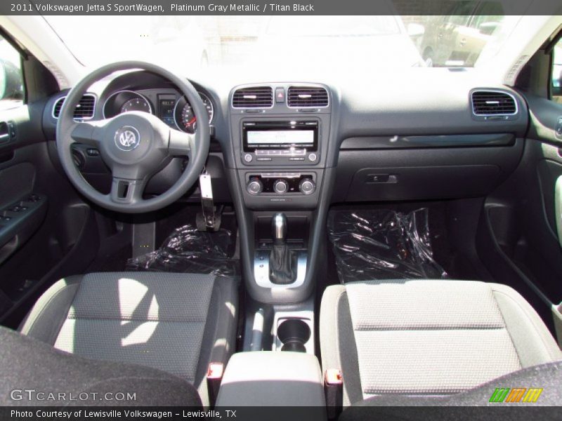 Platinum Gray Metallic / Titan Black 2011 Volkswagen Jetta S SportWagen