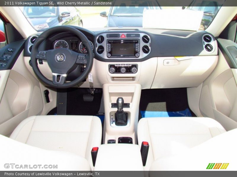 Wild Cherry Metallic / Sandstone 2011 Volkswagen Tiguan SE