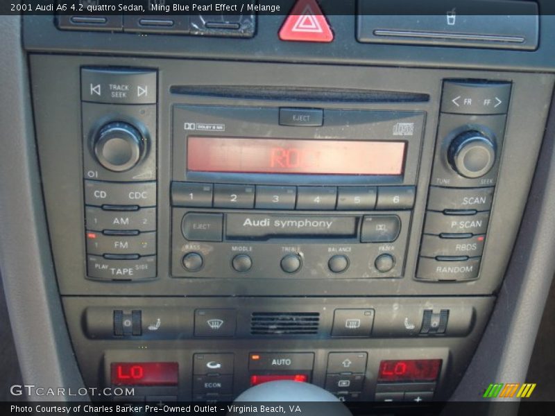 Controls of 2001 A6 4.2 quattro Sedan