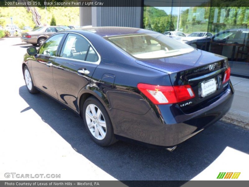 Black Sapphire Pearl / Light Gray 2007 Lexus ES 350