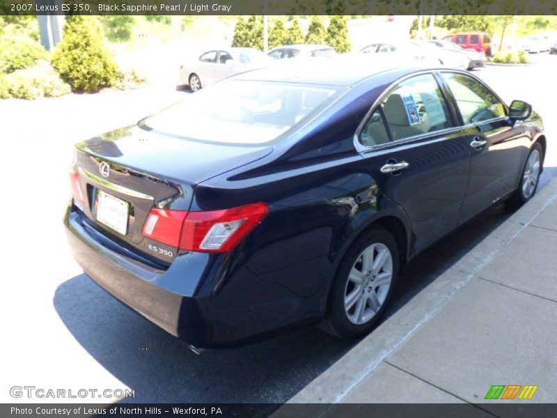 Black Sapphire Pearl / Light Gray 2007 Lexus ES 350