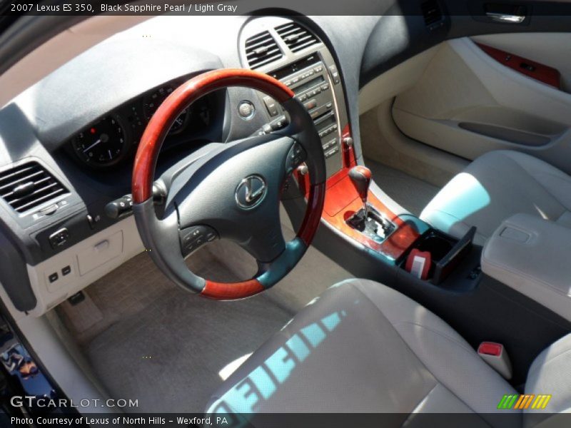 Black Sapphire Pearl / Light Gray 2007 Lexus ES 350