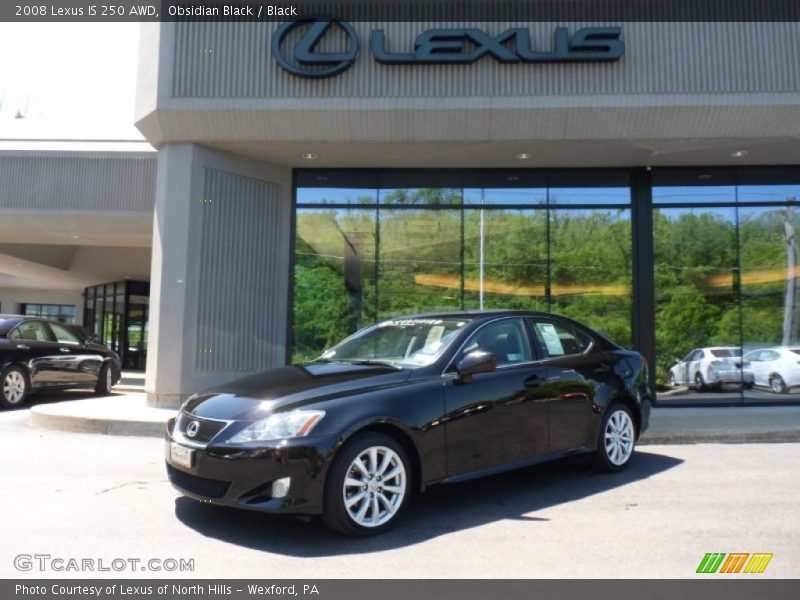 Obsidian Black / Black 2008 Lexus IS 250 AWD