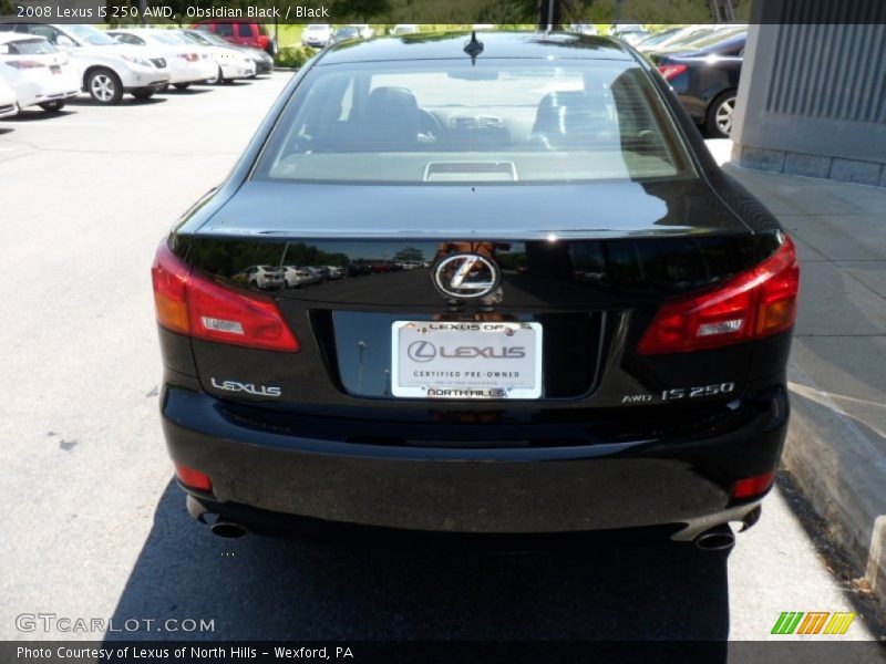 Obsidian Black / Black 2008 Lexus IS 250 AWD
